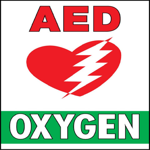 Mighty Line Oxygen AED Floor Sign