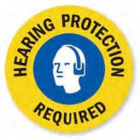 Hearing Protection Required Floor sign