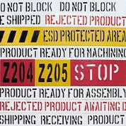 Line Floor Tape with Repeat Printed Message